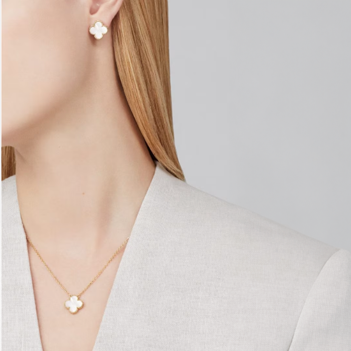 ZESTAW TRÈFLE CLARA | BIAŁY - ZŁOTO